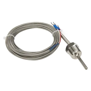 FTARP09 PT100 tip 5m kovinski pleteni kabel 50 mm sonda glavo RTR senzor temperature 1/8 1/4 3/8 1/2 3/4 palca nit