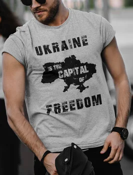 Ukrajina Ponos ukrajinski Patriotske T Shirt, Ukrajina T Srajce za Moške 100% Bombaž Priložnostne majice Svoboden Vrh Velikost S-3XL