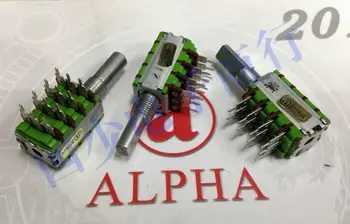 2PCS/VELIKO Tajvan ALFA Alfa RD124F-20 Quad Precizni Potenciometer B100K*4 valovna dolžina 20 MM