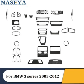 Za BMW Serije 3 E90 E92 E93 2005-2012 Različnih Delov Ogljikovih Vlaken Črne Nalepke Avto Dekorativni Dodatki Notranjost