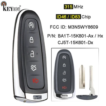 KEYECU 315MHz ID46 / ID83 PCF7953 M3N5WY8609 Smart Remote Key Fob za Ford Edge Pobeg Ekspedicijo C-max Taurus Flex Ostrenje