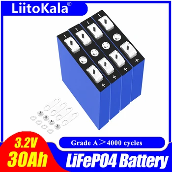 LiitoKala Lifepo4 3.2 V 30Ah Baterija za ponovno Polnjenje Celic Litij-Železo Fosfat Monomera, Za Skuter E-kolo za Shranjevanje Energije Baterije