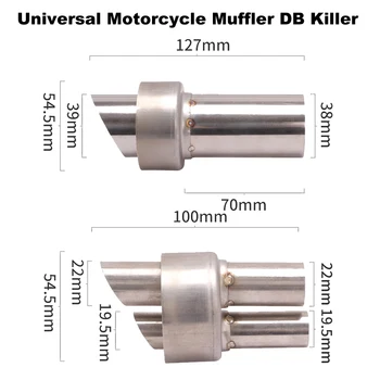 Univerzalni 38 mm, iz Nerjavnega Jekla Izpušni Glušnik Motocikel DB Killer Dušilec Hrupa Dvojni Zvok Za YAMAHA Za HONDA Za BMW