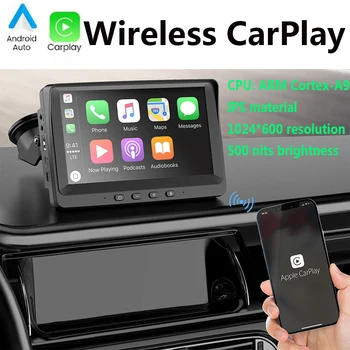 7 Palčni Zaslon na Dotik Avto Prenosni Brezžični CarPlay Tablet Android Radio Večpredstavnostna Bluetooth Navigacijske HD1080 Stereo Linux