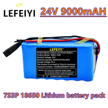 24V 9Ah 7S3P 18650 Li-ionske Baterije 29.4 V 9000mAh Električna Kolesa z Motorjem /Električni Skuter+ 2A Polnilec