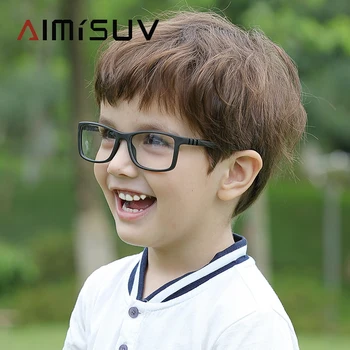 AIMISUV Kvadratnih Otroci Očal Okvir Modne Silikonske Prilagodljiv Optična Očala Okvir Otrok 2023 Fant Dekleta Jasno Očala UV400