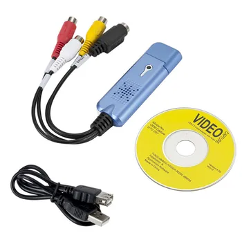 USB 2.0 Enostavno Skp Avdio Zajem Video Adapter za VHS DVD, DVR TV Kartico za Zajemanje Pretvornik Podpira Win 10 Za MAC, IOS Pogon Zajemanje kartico