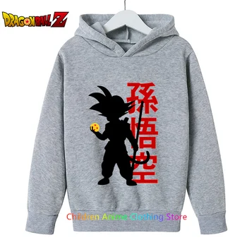 Anime Goku Otroci Hoodie Dragon Ball z Sweatshirts Baby Fantje Oblačila Jeseni Otrok Hooded Dekliška Oblačila Vegeta pulover