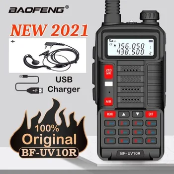 BAOFENG UV-10R HAM Dve Poti CB Radio, Brezžični Polnilnik USB Slušalke Vožnje Kampiranje 136-174Mhz 400-520Mhz oddajnik in Sprejemnik