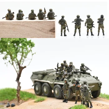 9pcs 1:72 Obsega ruske Vojske 9 Vojak Slika Model Igrača DIY Rusija-Ukrajina Konflikt Scene Lutka Ornament Zbirka Zaslon