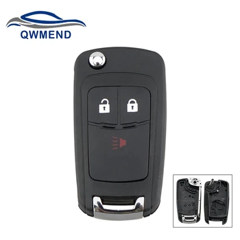 QWMEND 3 Gumbi, Zamenjava Flip Smart Avto Ključ Lupini za Chevrolet Spark 2012-2016 Avto Daljinski Ključ Fob Primeru Zajema