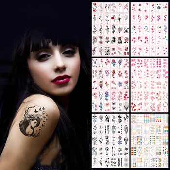 30PCS Začasni Tatu za Ženske Nepremočljiva Tattoo Nalepke Telesa Prenos Ponaredek Tetovaže Umetnosti Tatouage Temporaire Femme Srčkan Otroci