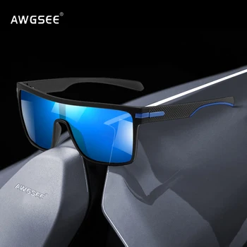 AWGSEE Polarizirana sončna Očala Moških Ultralahkih TR90 Okvir Očal Kvadratnih sončna Očala Potovanja Moški Odtenkov, blagovno Znamko, Design UV400 Oculos