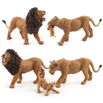 Resnično Divje Afriške Savane Lev, Kralj Živali Levinja Mladičev Živali Slika Zbirateljske Igrač In Figuric Otroci Plastične Igrače