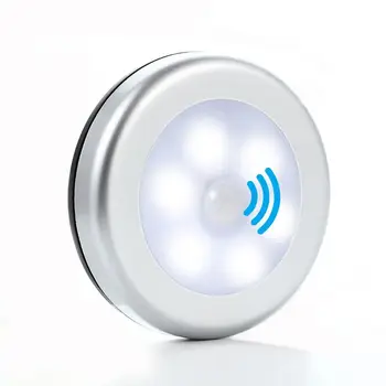 Nove Noč Svetlobe Pametni Senzor Gibanja, 6 LED Nočna Lučka Baterija Upravlja WC Postelji Lučka Za Sobo, Hodnik Poti Wc