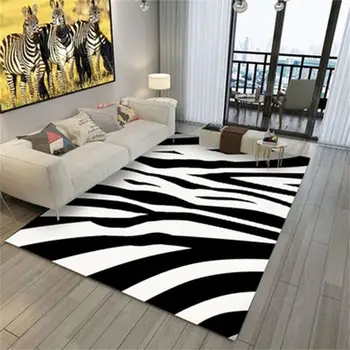 čudovito Zebra Vzorec Preprogo, Dnevna Soba, Spalnica Mehke Preproge Anti-slip predpražnike Absorpcije Vode Odeje Doma Dekor