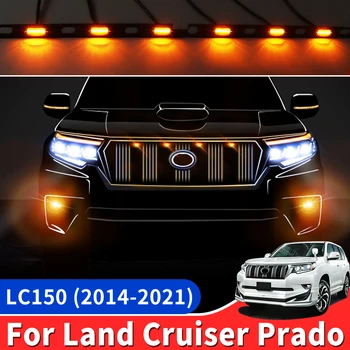 2014-2021 Za Toyota Land Cruiser Prado 150 LC150 Spremembe Pribor Led Light Srednja Rešetka Potrditev Lučka Lučka Širina