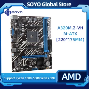 SOYO Polno Novih Zmaj A320M.2-NK Gaming Motherboard DDR4 Dual Channel Memory Slots 8. AMD APU Ryzen CPU (AMD A320/AM4 Vtičnico)