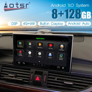 Android 11 CarPlay 8+128GB Avto Multimedijski Predvajalnik Za Audi A6 A7 2012~2018 MMI 3G RMC Auto GPS Navigacija Zaslon na Dotik