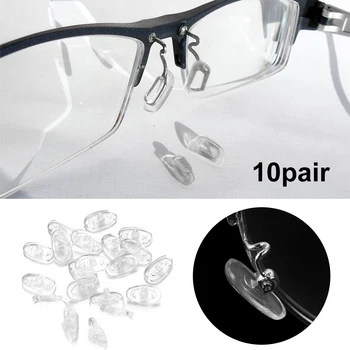 10 Parov/Paket Silikonski Nos Blazinice Za Očala Brez Slip Extra Soft Pregleden Vijak v Nos blazinice za Očala Pribor 13mm