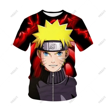 Fant Dekle Otroci Poletne majice Naruto 3D Tiskanja Kul Moških Oblačil Vrhovi Japonska Risanka Anime Ženske Tee Majice, Vrhovi