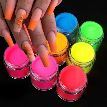 5 G Akril Prahu Neon Pigment Kristalni Prah za Nohte Nail Art Okraski Strokovno Lak za dodatno Opremo