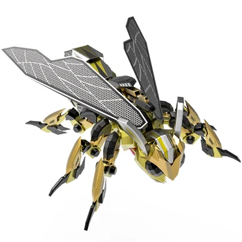 Microworld mehanske Hornet model kompleti DIY lasersko rezanje sestavljanke borec model 3D kovinski Puzzle Igrače za Otroke darila