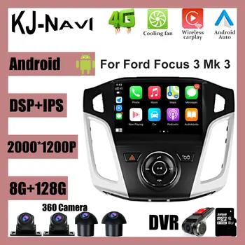Carplay Android 12 avtoradio Multimedijski Predvajalnik Predvajalnik, WiFi, GPS Navigacija Za Ford Focus 3 Mk 3 2011 - 2019