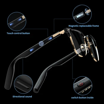 nov prihod smart bluetooth očala inovativnih sam okvir magnetna privlačnost design prilagodljiv leče