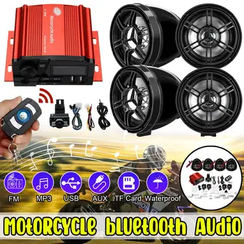 100W Motocikel Zvočniki Nepremočljiva Bluetooth Ojačevalnik Sistem, FM Radio, MP3 Predvajalnik Glasbe, SD Kartico, USB Stick Čoln ATV Zvočniki